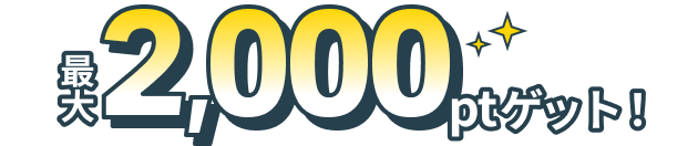 最大2,000ptゲット